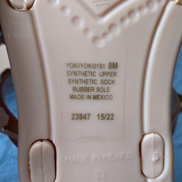 NWOT Steve Madden Yalsa Nude Plastic Pearl Sandals Women's Size 8 - Picture 4 of 5